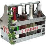 Porte - bouteilles en m�tal avec ouvreur porte - bouteilles 8 cylindres v8 96404 ouvre - bouteilles panier ...