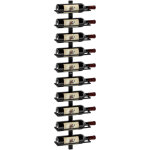 Porte bouteille mural - homcom - en acier - pour 10 bouteilles - pour cuisine, bar, salle � manger, cave ...