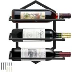 Porte - bouteilles mural en m�tal, porte - verres � vin � suspendre, casier � vin rouge