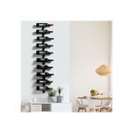 Porte bouteille mural mtallique tagre  vin pour 10 bouteilles cave resto maison 116cm noir
