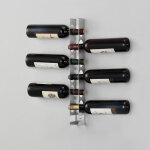 Porte - bouteilles pfalz pour 6 bouteilles de vin inox bross 55 x 5 x 7 cm argent [en. casa]