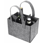 Porte - bouteilles de vin panier en feutre sacs pour bouteille de vin porte - bire 6 bouteilles rutilisable ...