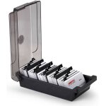 Porte - cartes de visite, bo�te de rangement pour cartes de visite, bo�te de 500 cartes, avec 4 panneaux ...