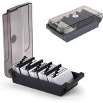 Porte - cartes de visite, bo�te de rangement pour cartes de visite, bo�te de 500 cartes, avec 4 panneaux ...