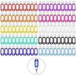Porte - cl�s bagages, 100 pcs porte �tiquettes cle � bagages id tags d'identification en plastique voyage ...