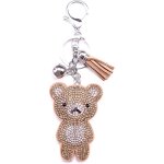 Porte - cl�s en cristal ours en peluche,