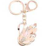 Porte - cl�s pendentif cygne strass,