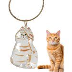 Porte - cl�s en poils de chat, pendentifs personnalis�s pour chats, bo�te � souvenirs pour chats, souvenirs ...