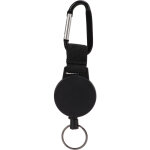 Porte - cl�s r�tractable avec mousqueton renforc� et c�ble acier pour badges et cl�s