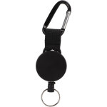 Porte - cl�s r�tractable avec mousqueton renforc� et c�ble acier - support cl�s, badge reel et lanyard ...