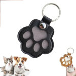 Porte - cl�s souvenir pour poils d'animaux, pendentif en cuir empreinte de patte, cadeau pour amoureux ...