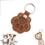 Porte - cl�s souvenir poils de chien, breloque cuir mignon en forme de patte, id�al pour amoureux des ...