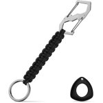 Porte - cl�s de survie en paracorde, mousqueton, anneau tress�, outil multifonction edc pour cl�s, couteau, ...