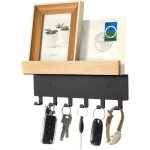[jamais utilis�]porte clef mural, porte cl� mural en acier inoxydable bambou, accroche support rangement ...
