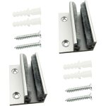 Porte coulissante en verre guide au sol pince en verre support de tablette en verre syst�me de porte ...