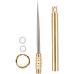 Porte - cure - dents en alliage de titane r�utilisable, �tanche et portable