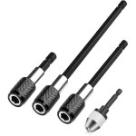 Porte embout visseuse aimant� rallonge, 3pcs rallonge embout visseuse porte embout magnetique 1 / 4  ...