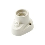 Porte - lampe en porcelaine ? douille e27 avec interrupteur ? fixation � vis pour c�bles 0, 5 � 2, 5 ...