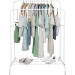 Haloyo - porte - manteau autoportant, porte - manteau sur roulettes, avec 2 tringles � v�tements, 145 ...
