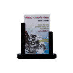 Porte - menu de table cadre bois coloris noir recto / verso - transparent Porte - menu de table cadre bois coloris noir recto / verso - transparent