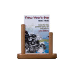 Porte - menu de table cadre bois coloris teck recto / verso - affichage menu restaurant - transparent ... Porte - menu de table cadre bois coloris teck recto / verso - affichage menu restaurant - transparent ...