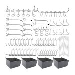Porte - outils de crochets pour panneaux perfor�s avec bacs, verrous � chevilles, pour organiser divers ...