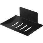 Porte savon mural acier noir 12, 2x8, 2 cm