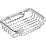 Porte savon mural aluminium � percer argent