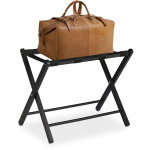 Porte - valises pliant, support � bagages, hlp : 54, 5 x 66 x 44 cm, bois, pour h�tel et maison, noir ...