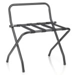 Idimex - porte - valise suite avec protection, structure pliable en métal noir Idimex - porte - valise suite avec protection, structure pliable en métal noir