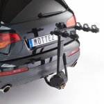 Porte - vlo 3 vlos suspendus sur attelage rabattable hercule 3
