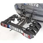 Porte - vlo plateforme, basculable sur attelage 100% mont, 3 vlos fixation sur boule d'attelage - ...