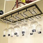 Vurahome - porte - verres suspendu - support de verre � vin avec 5 rails pour 10 - 15 verres, 50 x 22, ...