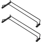 Porte - verres � vin sous meuble, en m�tal noir, support pour verres � pied sous �tag�re, 35, 5 cm (14 ...