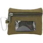 Portefeuille homme compact en nylon avec poche � pi�ces et porte - carte de transport vert