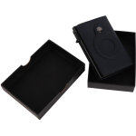 Portefeuille homme en cuir souple grande capacit� anti - perte multifonctionnel cadeau bleu