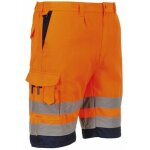 Bermuda haute visibilit hivis poly - coton portwest orange / marine xl