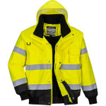 Portwest - blouson haute visibilit� 3 en 1 manches amovibles bicolore jaune / noir 3xl