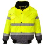 Portwest - blouson haute visibilit� 3 en 1 manches amovibles bicolore jaune / gris xl