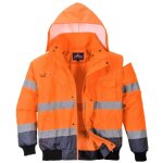 Blouson haute visibilité 3 en 1 portwest manches amovibles bicolore orange / marine s Blouson haute visibilité 3 en 1 portwest manches amovibles bicolore orange / marine s