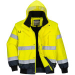Portwest - blouson haute visibilit� 3 en 1 manches amovibles bicolore jaune / marine 6xl