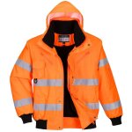 Blouson bomber portwest hivis 3en1 orange fluo m