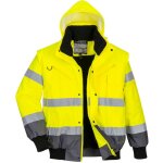 Portwest - blouson haute visibilit 3 en 1 manches amovibles bicolore jaune / gris l
