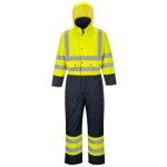 Portwest - combinaison haute visibilit matelasse impermable contrast jaune / marine l