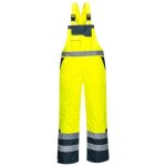 Portwest - cotte � bretelles haute visibilit� bicolore matelass�e jaune m