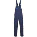 Cotte � bretelles portwest texo contrast bleu marine poches bleues s