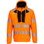 Portwest - dx4 - sweat � capuche zipp� haute - visibilit� - taille l - orange / noir