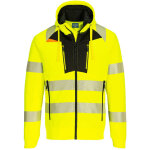 Portwest - dx4 - sweat � capuche zipp� haute - visibilit� - taille xxl - jaune / noir