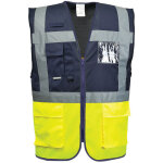 Gilet executive paris couleur : jaune / marine taille m portwest