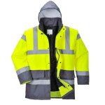 Parka haute visibilit� portwest bicolore traffic jaune / gris l